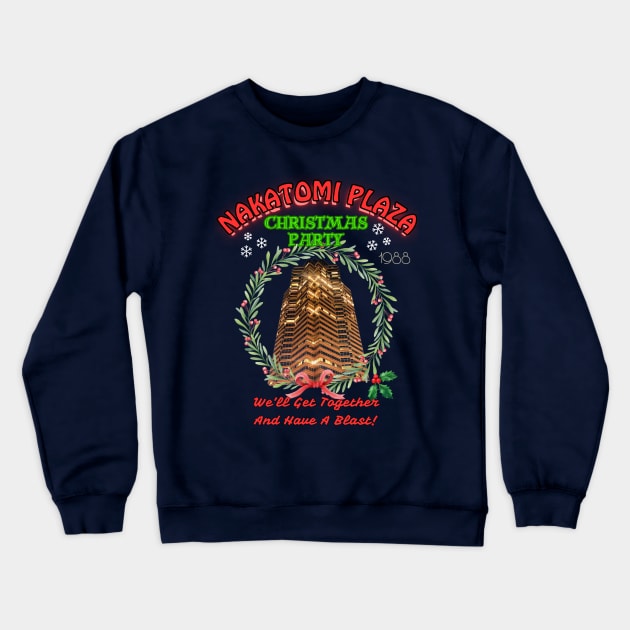 Nakatomi Christmas Party Crewneck Sweatshirt by Spatski